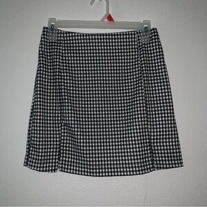Black and White Checkered Women's Skirt